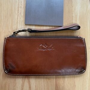 Patricia Nash Brown Leather Wristlet